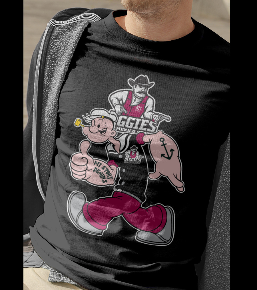 Popeye My Story Designs New Mexico State Aggies T-Shirt