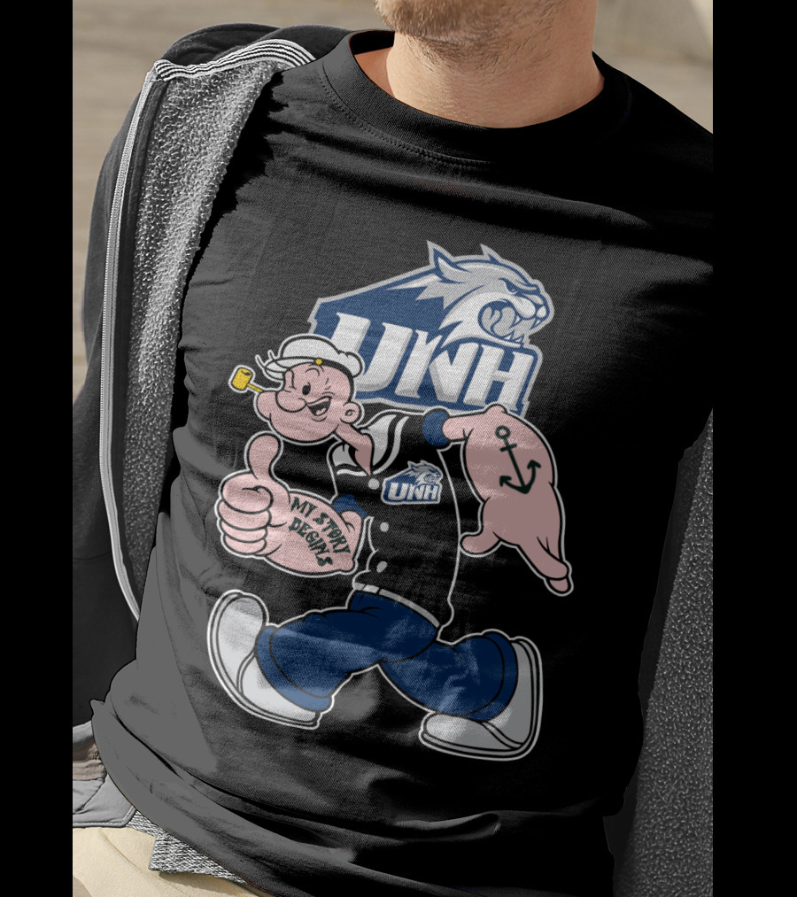 Unh Wildcats Popeye My Story Begins T-Shirt