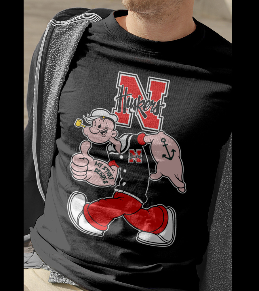 Nebraska Cornhuskers Popeye My Story Designs T-Shirt