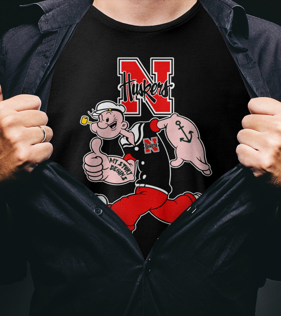 Nebraska Cornhuskers Popeye My Story Designs T-Shirt