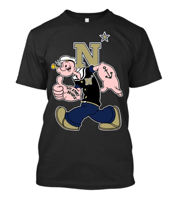 Naval Academy Midshipmen Popeye N Anchor Star T-Shirt