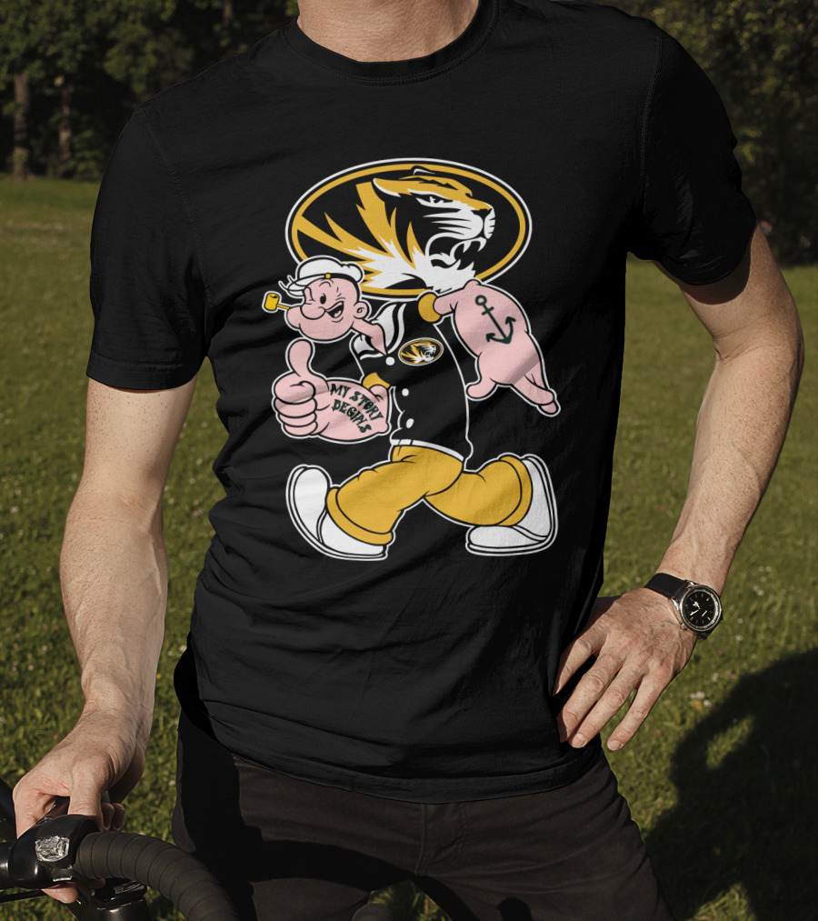 Missouri Tigers My Story Designs Popeye Anchor T-Shirt