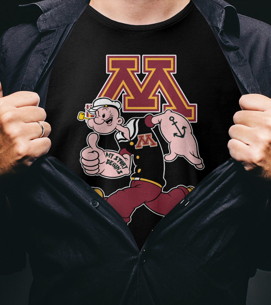 Minnesota Golden Gophers Popeye My Story Begins T-Shirt