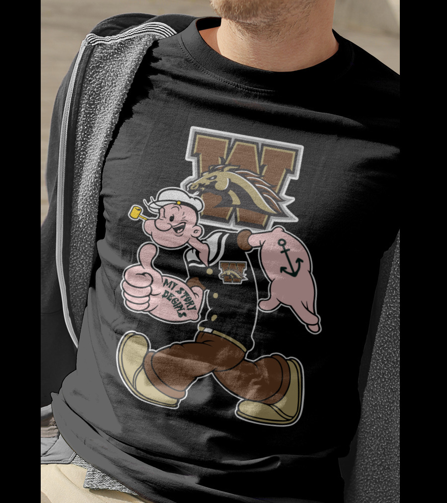 Western Michigan Broncos Popeye My Story Designs T-Shirt