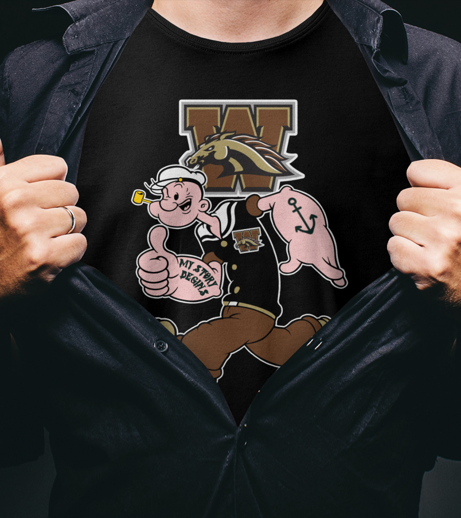Western Michigan Broncos Popeye My Story Designs T-Shirt