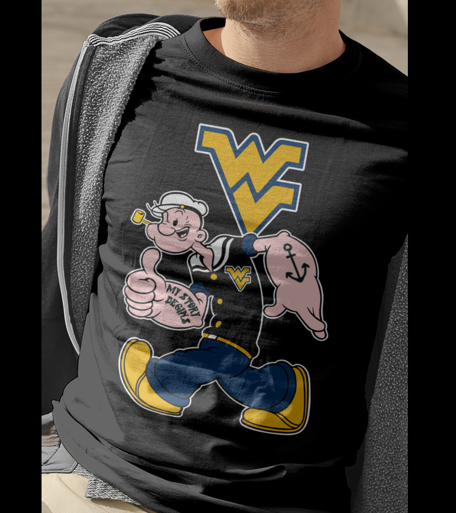 Wvu Mountaineers Popeye Walking T-Shirt