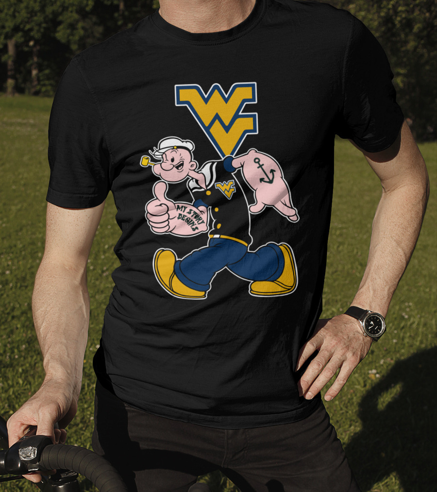 Wvu Mountaineers Popeye Walking T-Shirt