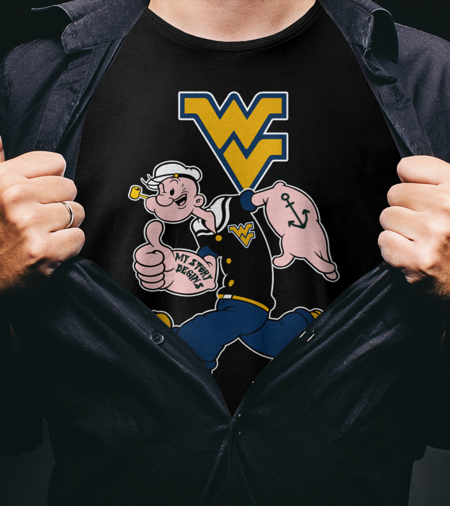 Wvu Mountaineers Popeye Walking T-Shirt