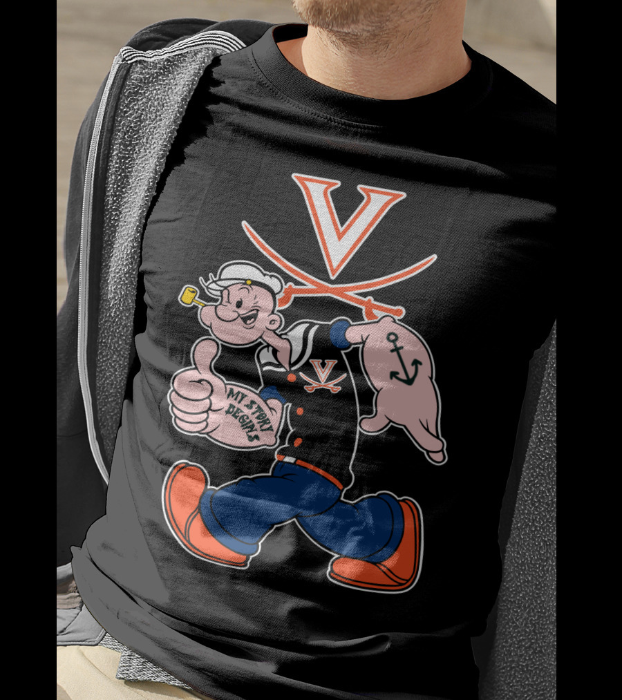 Virginia Cavaliers Popeye My Story Designs T-Shirt