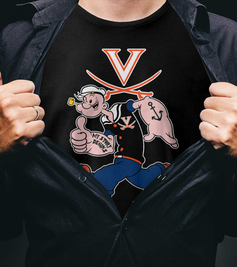 Virginia Cavaliers Popeye My Story Designs T-Shirt