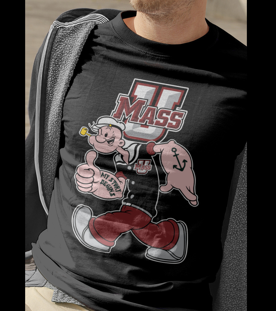 U Mass Minutemen Cartoon Character 369 My Story Begins T-Shirt