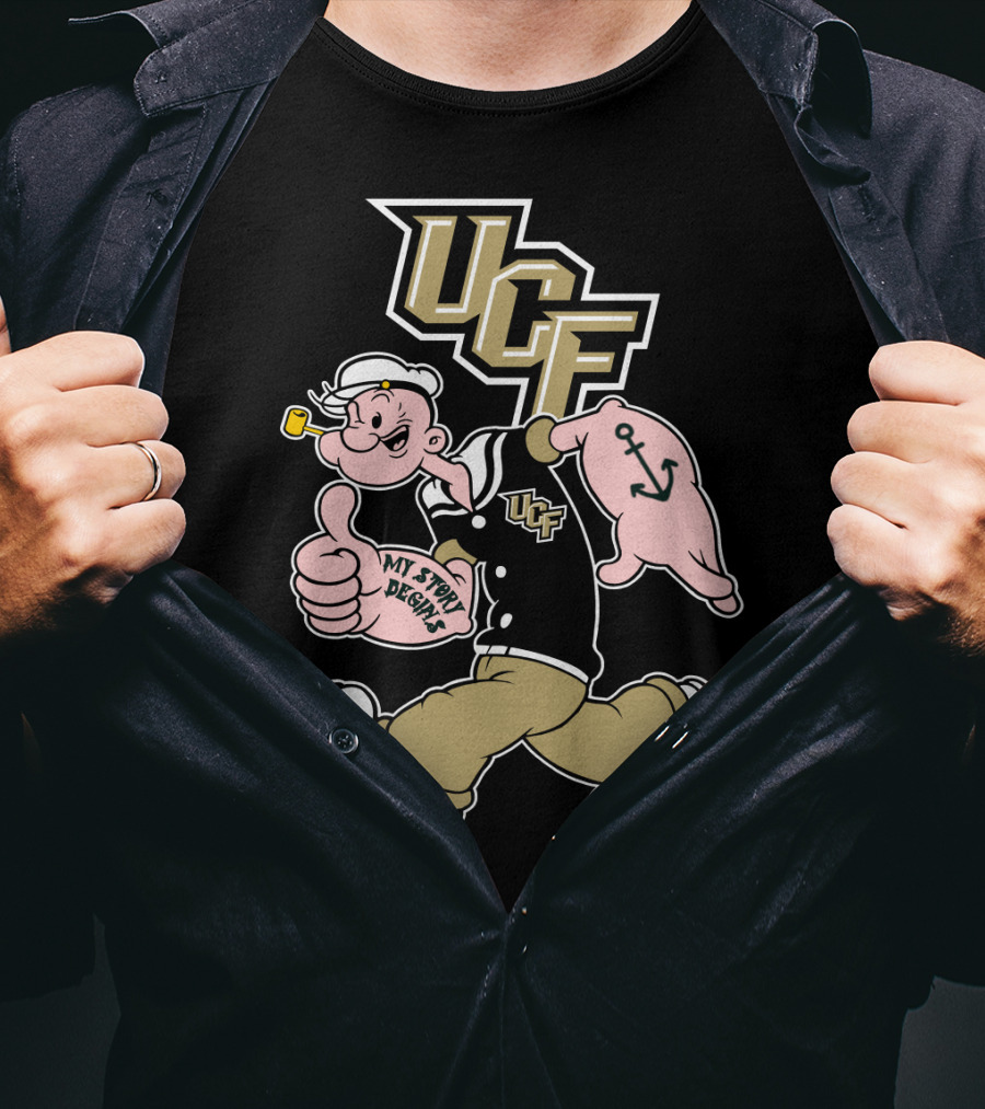 Ucf Knights My Story Designs Sailor With Thumbs Up And Anchor Tattoo T-Shirt