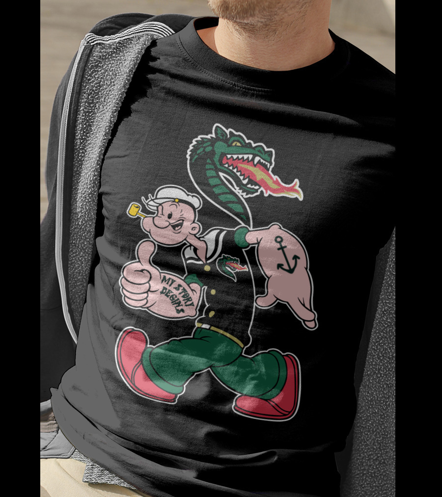 Popeye Uab Blazers My Story Begins T-Shirt