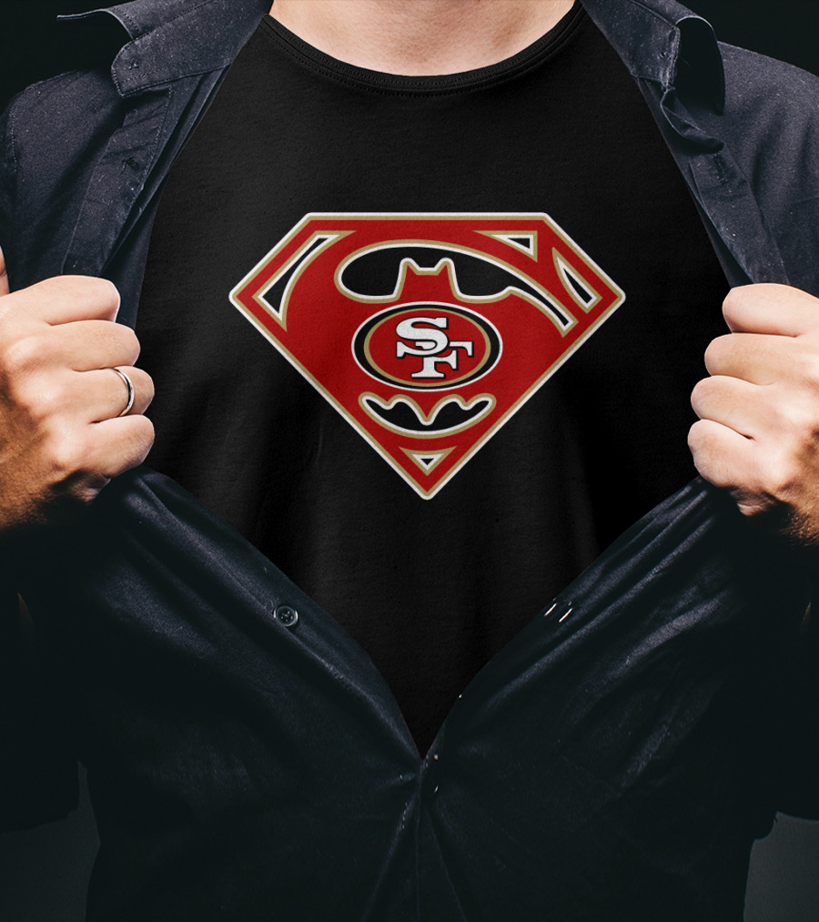 Sf Niners 49ers Batman Superman T-Shirt