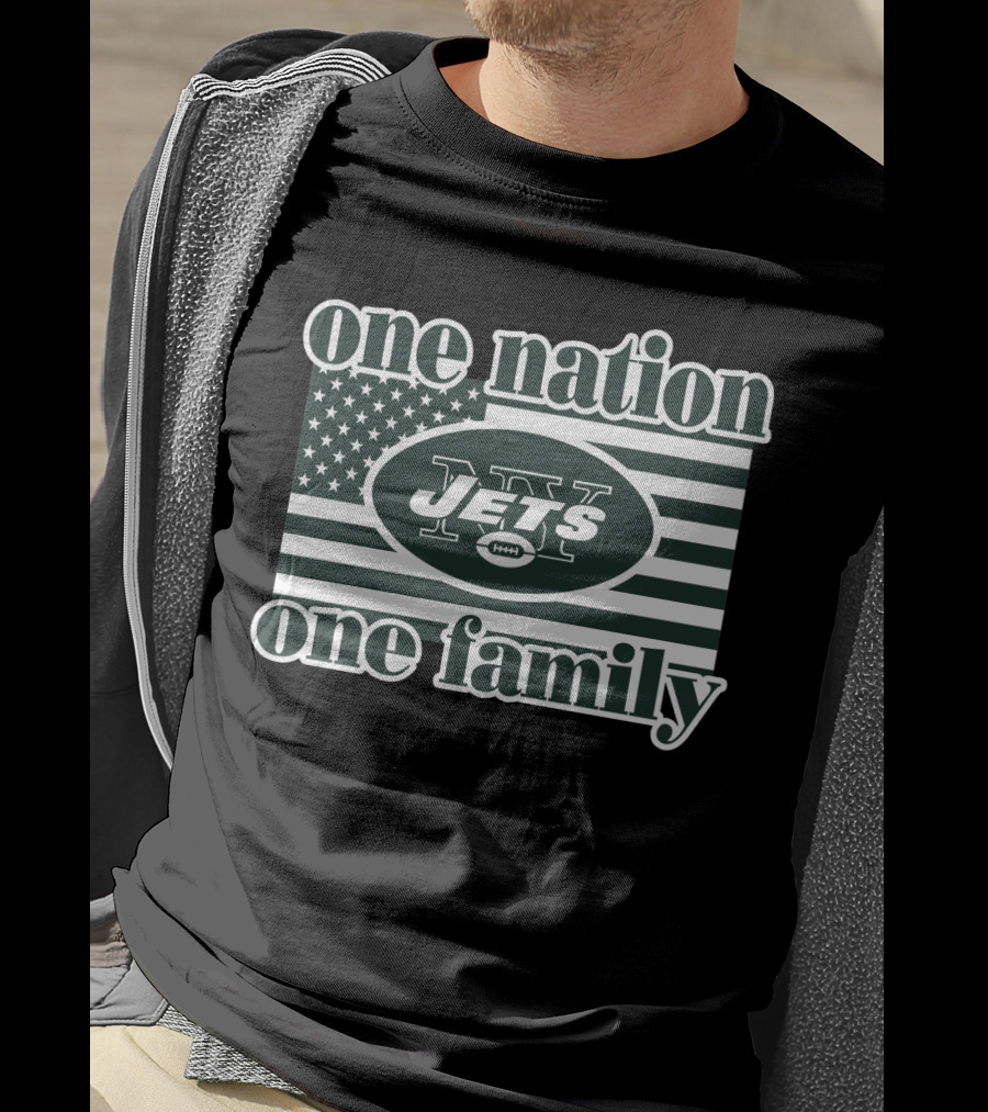 One Nation One Family Jets 9 New York T-Shirt