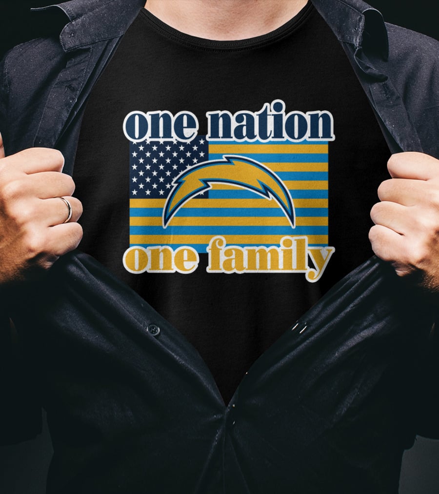 One Nation One Family Los Angeles Chargers T-Shirt