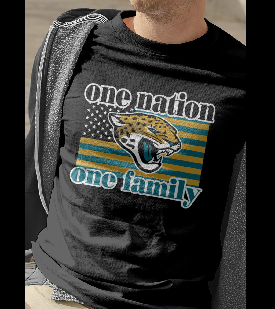 One Nation One Family Jacksonville Jaguars 18 T-Shirt