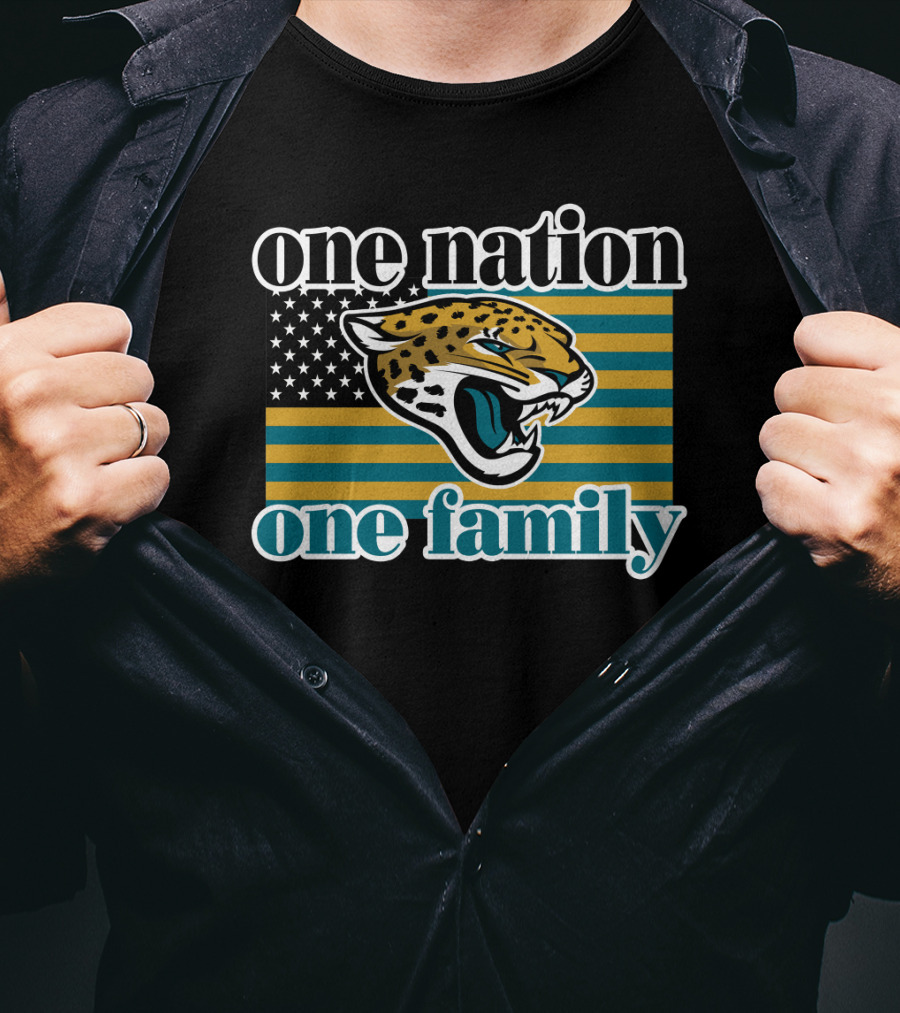 One Nation One Family Jacksonville Jaguars 18 T-Shirt