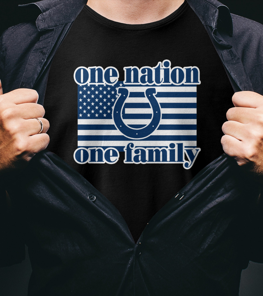 One Nation One Family Indianapolis Colts T-Shirt
