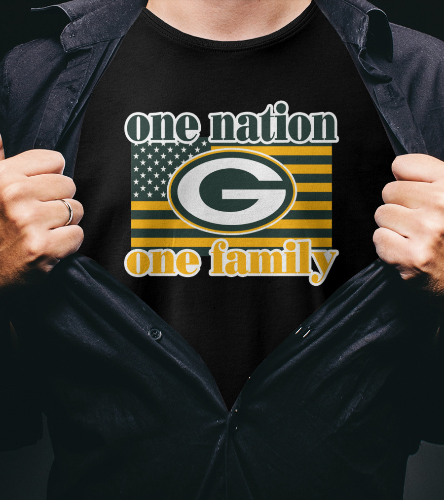 One Nation One Family Green Bay Packers T-Shirt