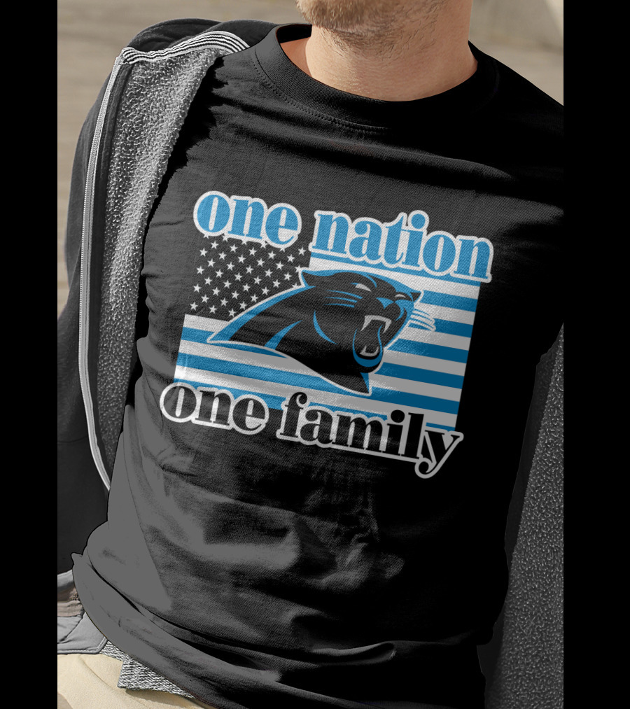 One Nation One Family Carolina Panthers 28 T-Shirt