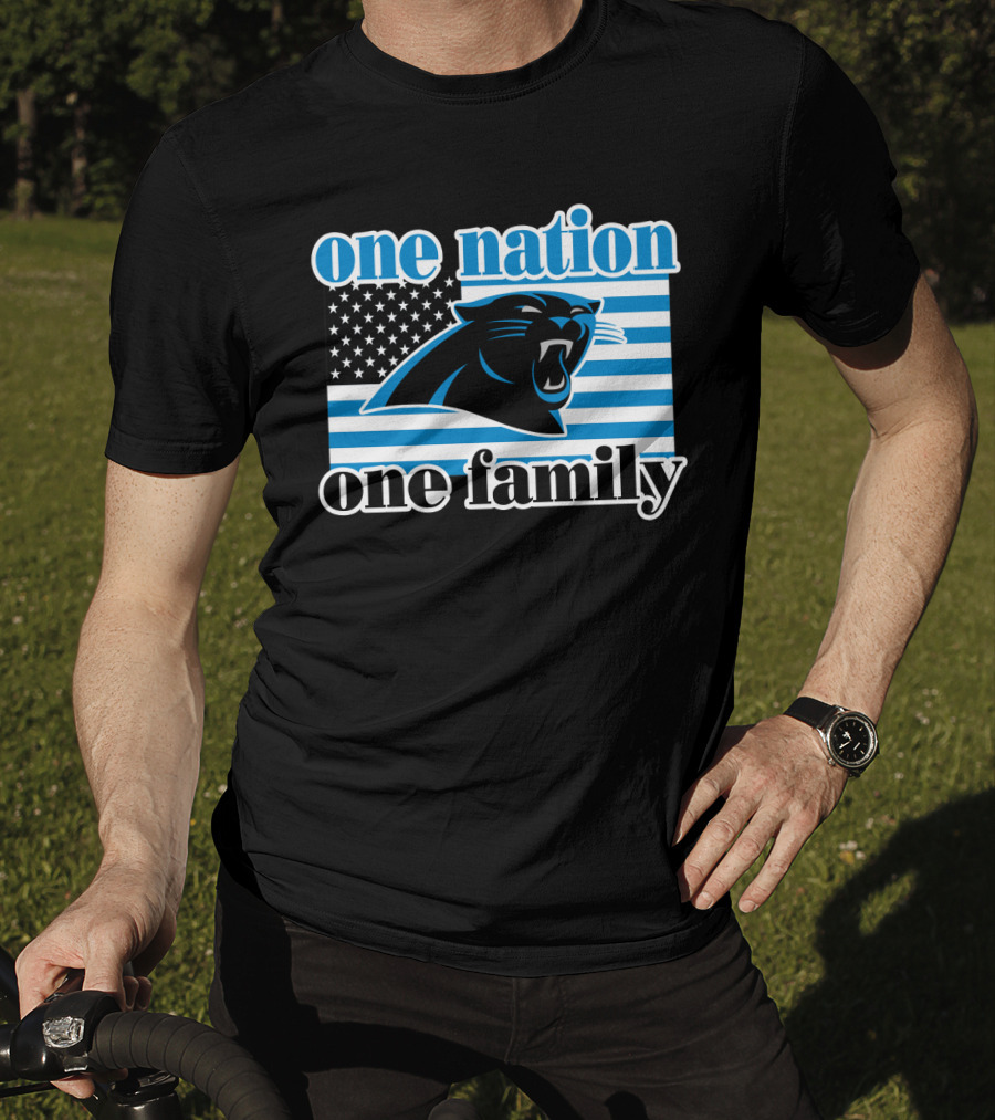One Nation One Family Carolina Panthers 28 T-Shirt