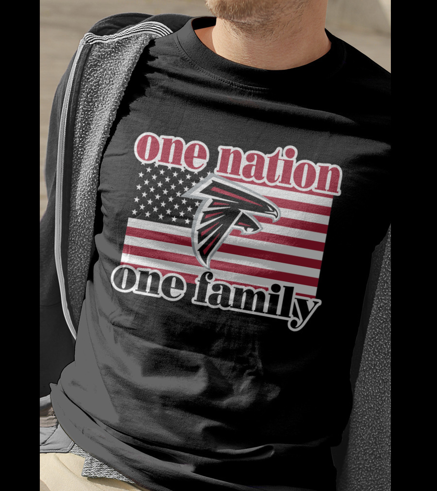Atlanta Falcons One Nation One Family American Flag T-Shirt