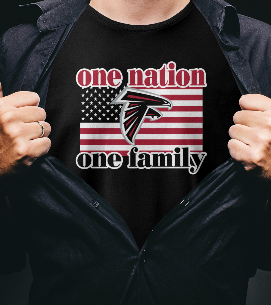 Atlanta Falcons One Nation One Family American Flag T-Shirt