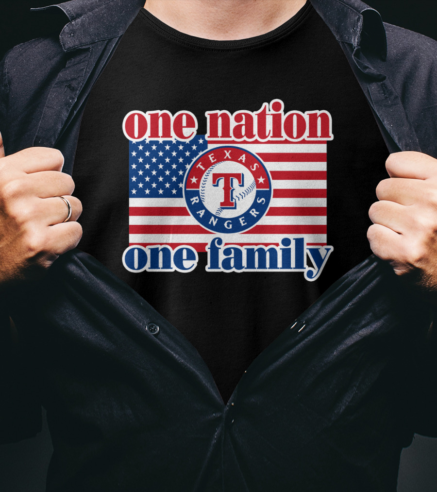 Texas Rangers One Nation One Family T-Shirt