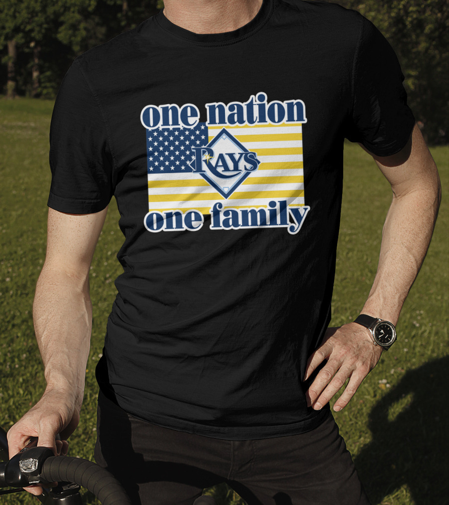 One Nation One Family Tampa Bay Rays American Flag T-Shirt