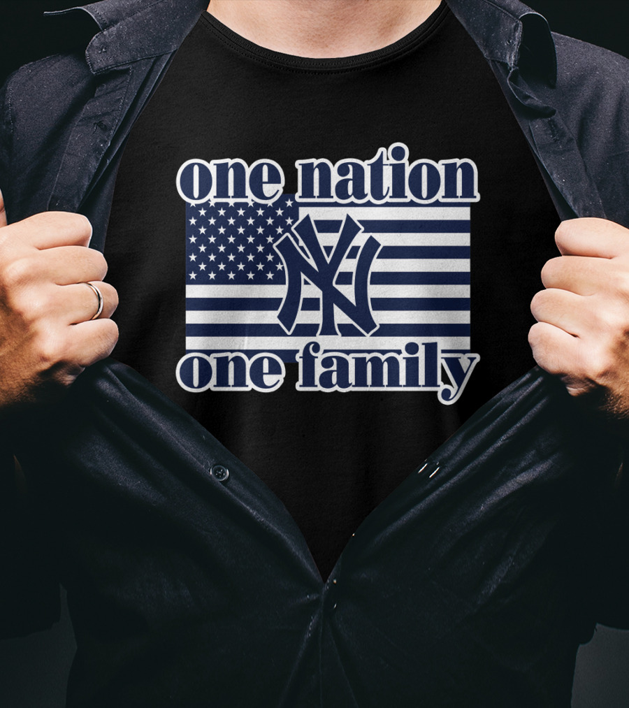 One Nation One Family New York Yankees Flag T-Shirt
