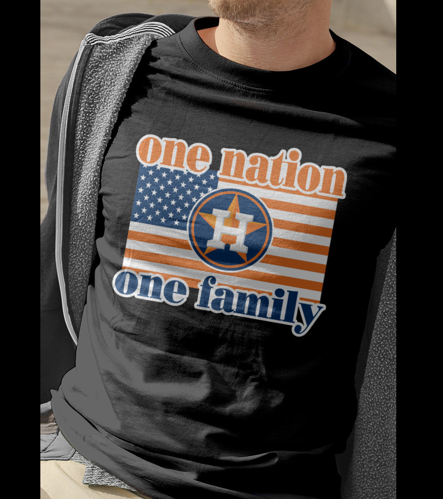 One Nation One Family 51 Houston Astros Patriotic T-Shirt