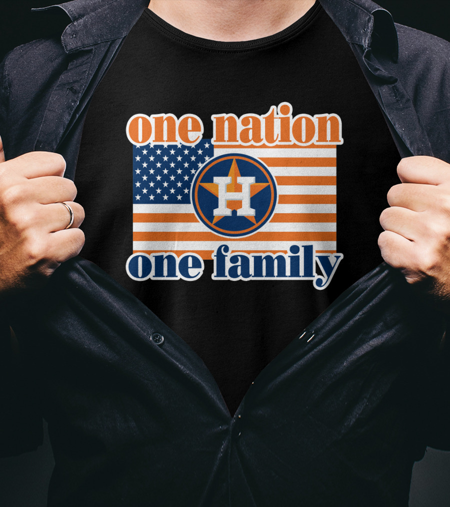 One Nation One Family 51 Houston Astros Patriotic T-Shirt
