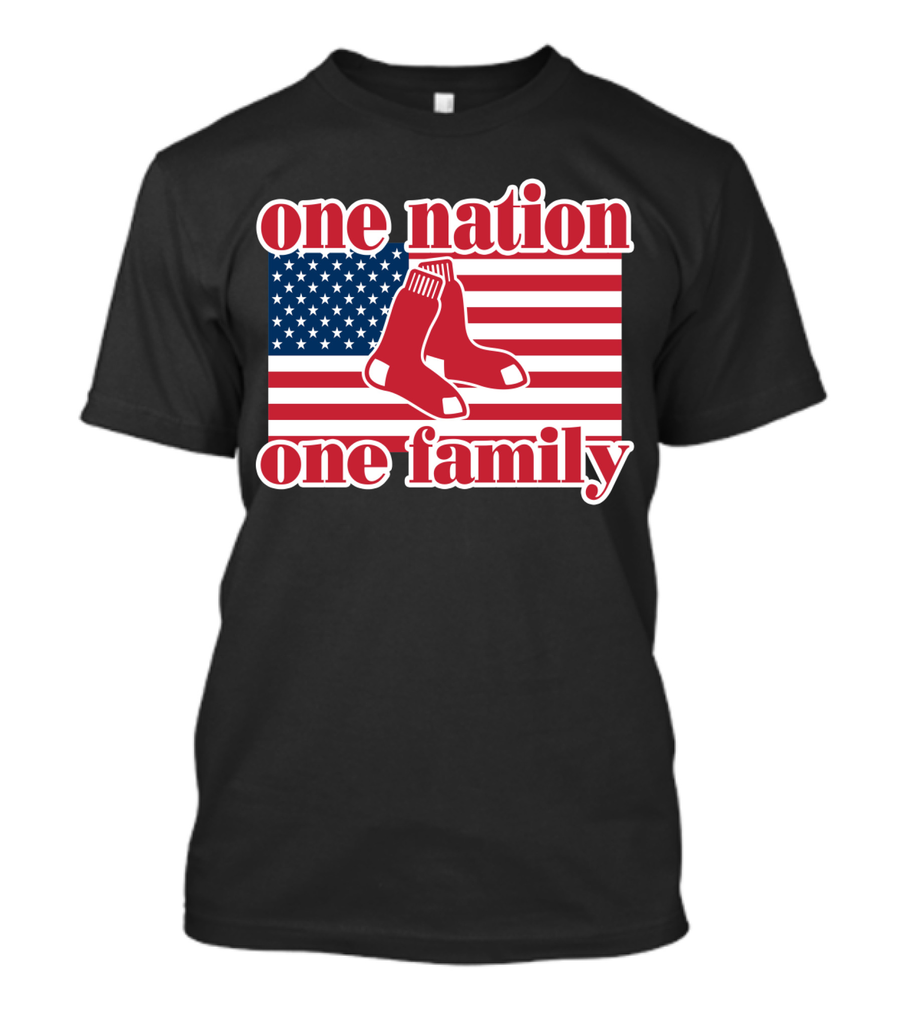 Boston Red Sox One Nation One Family American Flag T-Shirt