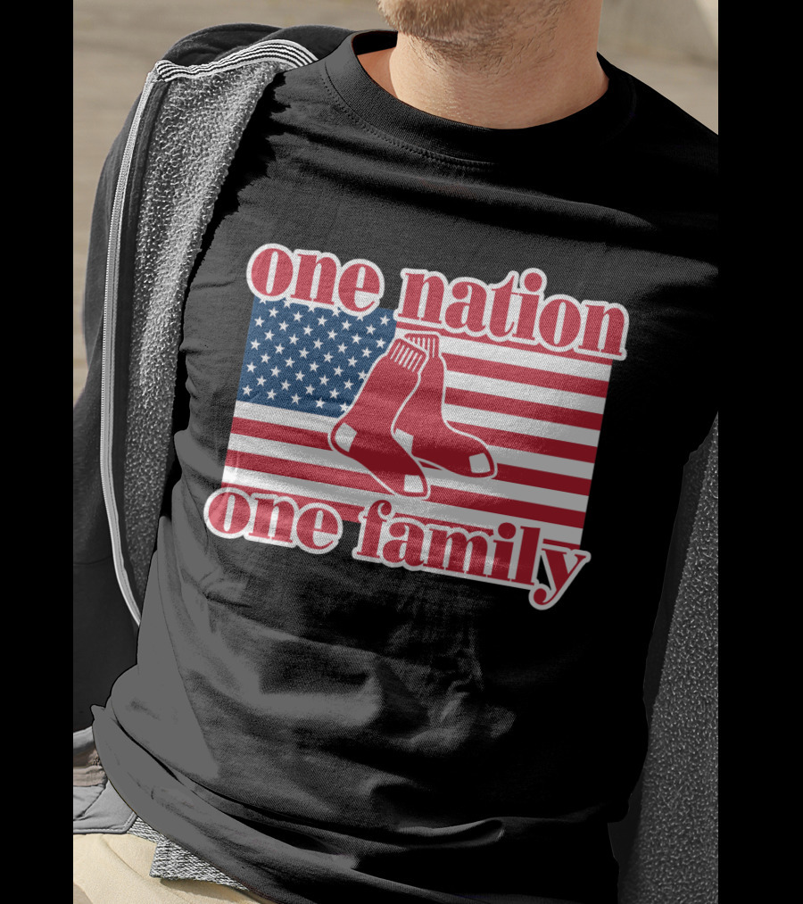 Boston Red Sox One Nation One Family American Flag T-Shirt