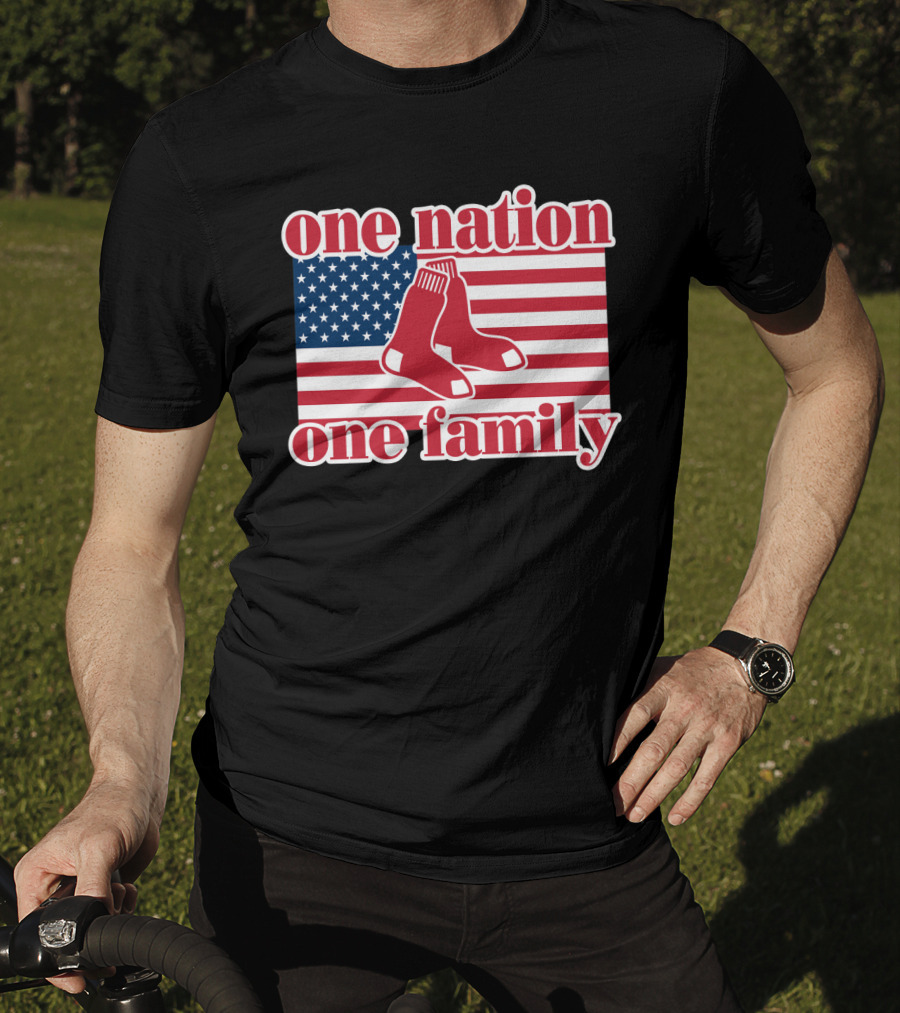 Boston Red Sox One Nation One Family American Flag T-Shirt