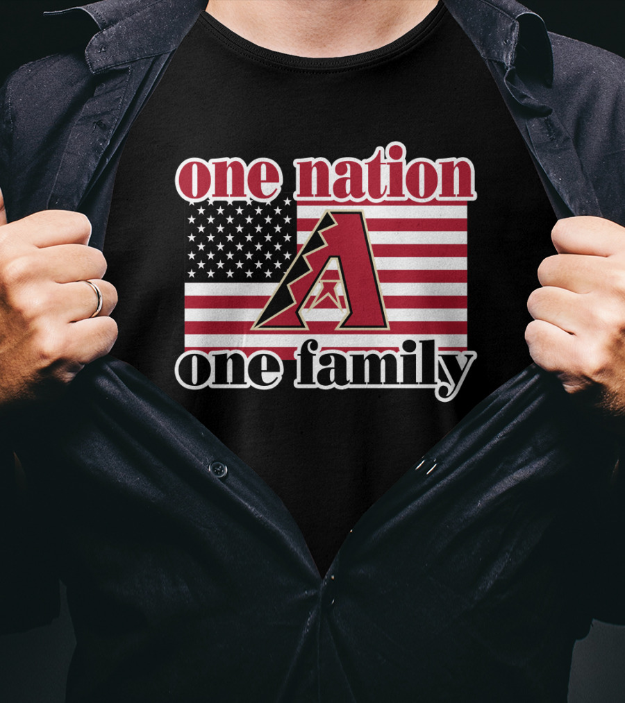 One Nation One Family Arizona Diamondbacks American Flag 61 T-Shirt