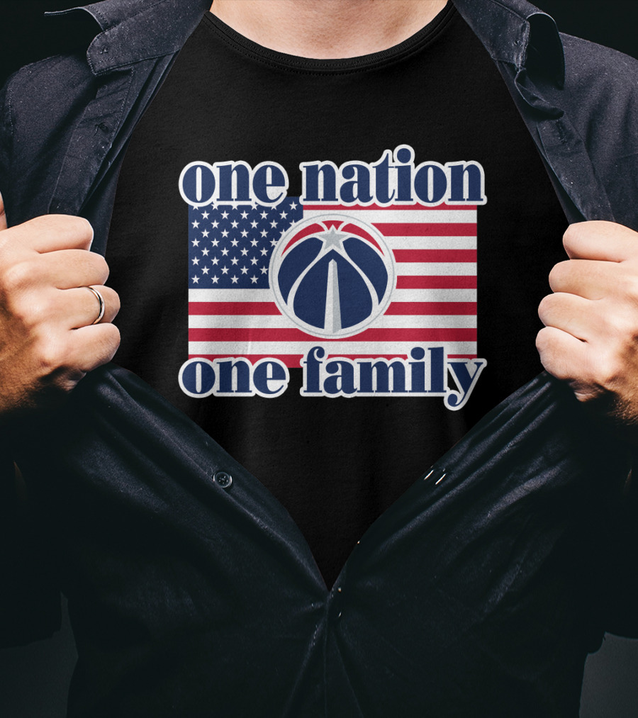 Washington Wizards One Nation One Family American Flag T-Shirt