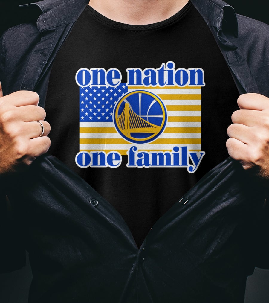 Golden State Warriors One Nation One Family T-Shirt
