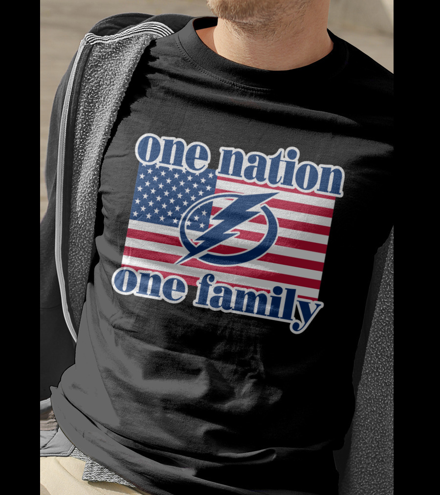 One Nation One Family 92 Tampa Bay Lightning T-Shirt