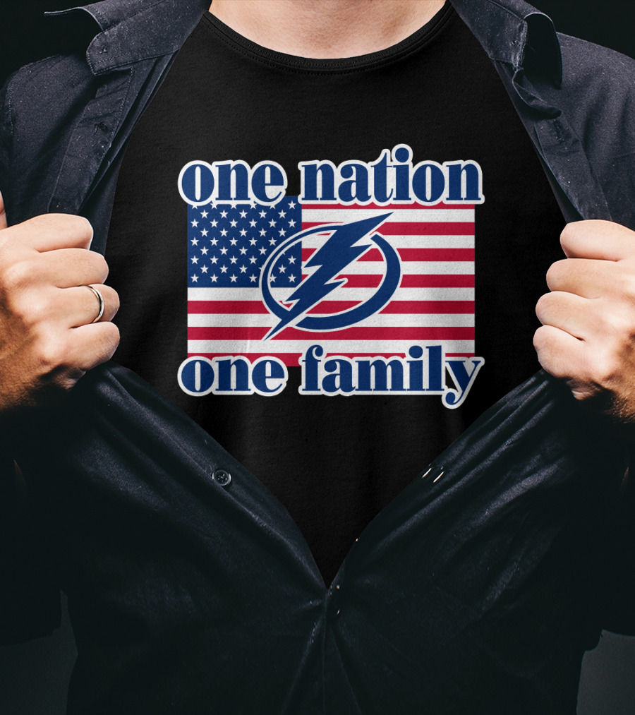 One Nation One Family 92 Tampa Bay Lightning T-Shirt
