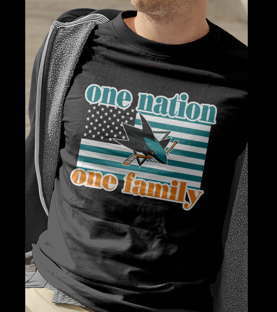 One Nation One Family San Jose Sharks 94 T-Shirt