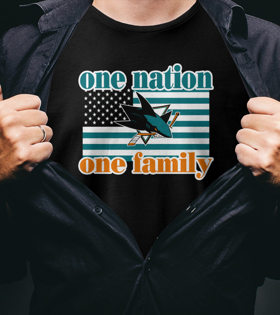 One Nation One Family San Jose Sharks 94 T-Shirt