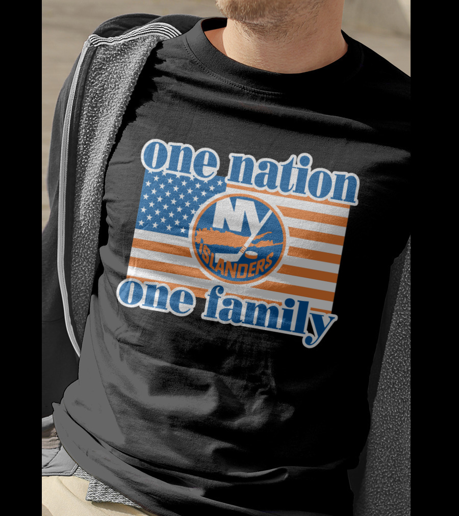 New York Islanders One Nation One Family American Flag T-Shirt