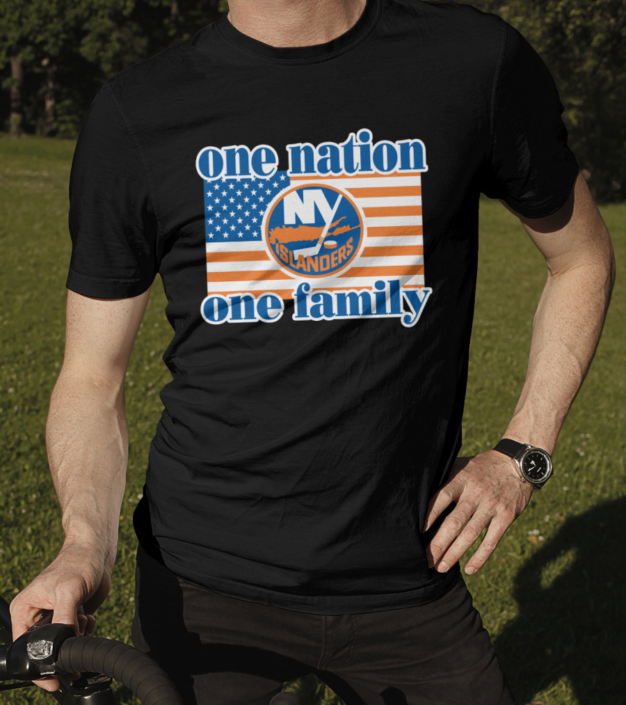 New York Islanders One Nation One Family American Flag T-Shirt