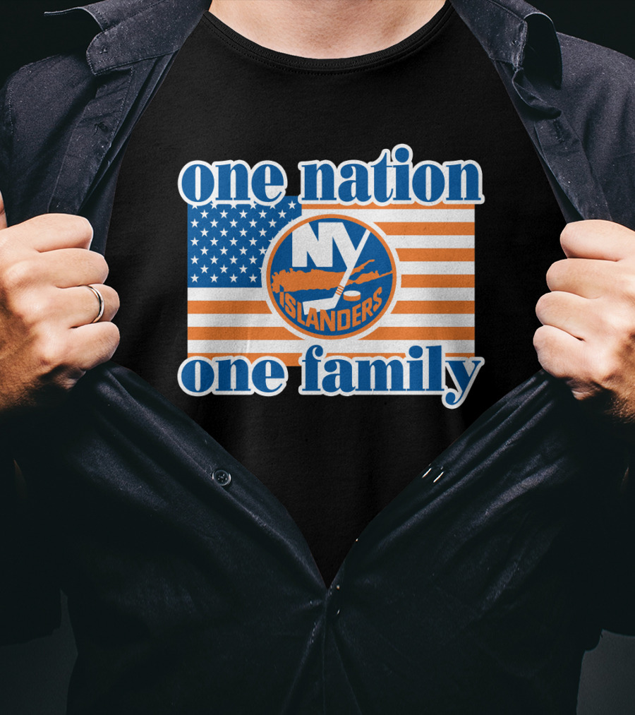 New York Islanders One Nation One Family American Flag T-Shirt