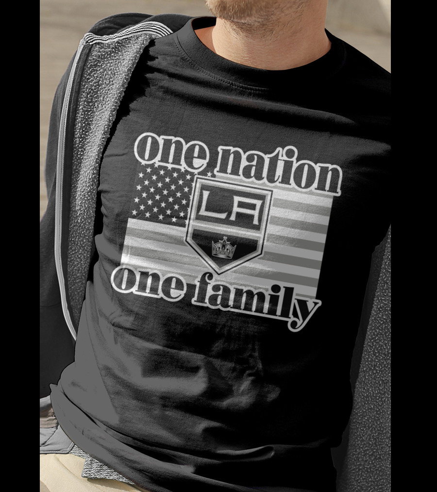 One Nation One Family La Kings 103 American Flag T-Shirt