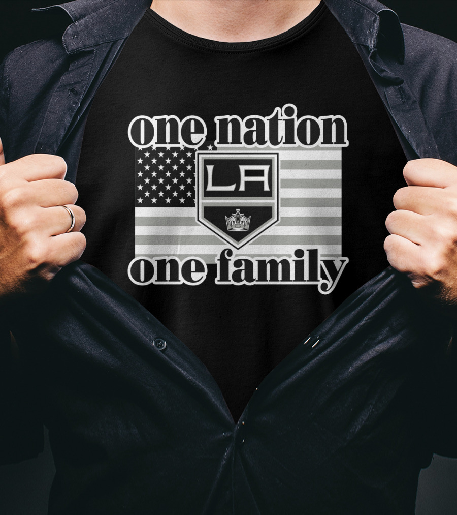 One Nation One Family La Kings 103 American Flag T-Shirt