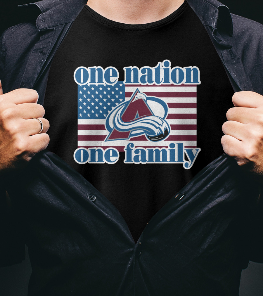 One Nation One Family Colorado Avalanche T-Shirt