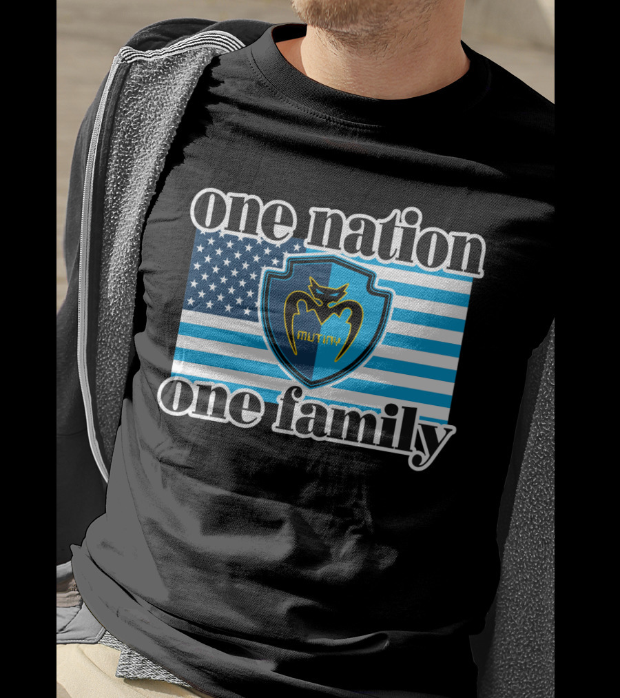One Nation One Family Tampa Bay Mutiny American Flag T-Shirt
